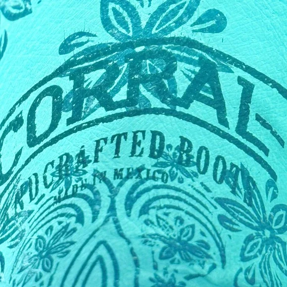 Corral Neon Multi Color Overlay Embroidery Studs Western Boots Size 7.5 NWOB - Picture 7 of 16